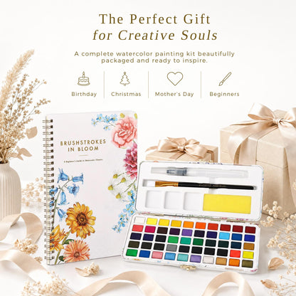 Beautiful Watercolor Workbook Paint Set for Beginners - Palette Kit