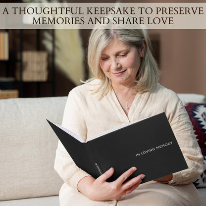 ZICOTO Beautiful Linen Funeral Guest Book for The Celebration of Life - The Perfect in Loving Memory Book with Ample Space to Sign in for Guests - Premium Craftsmanship for Honoring Loved Ones