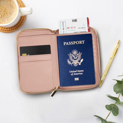 ZICOTO Stylish Passport Holder for Travel with Detachable Wristlet Strap - All-in-One Travel Wallet Organizer for Women, Secure Money Belt Alternative with Card Slots and Tassel Keychain
