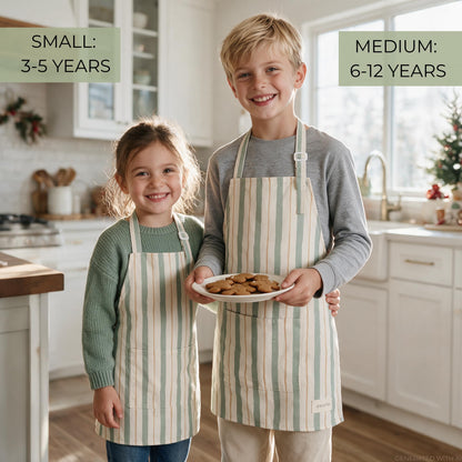 Kids Apron for Girls & Boys - Toddler Apron with Pocket for Cooking, Baking