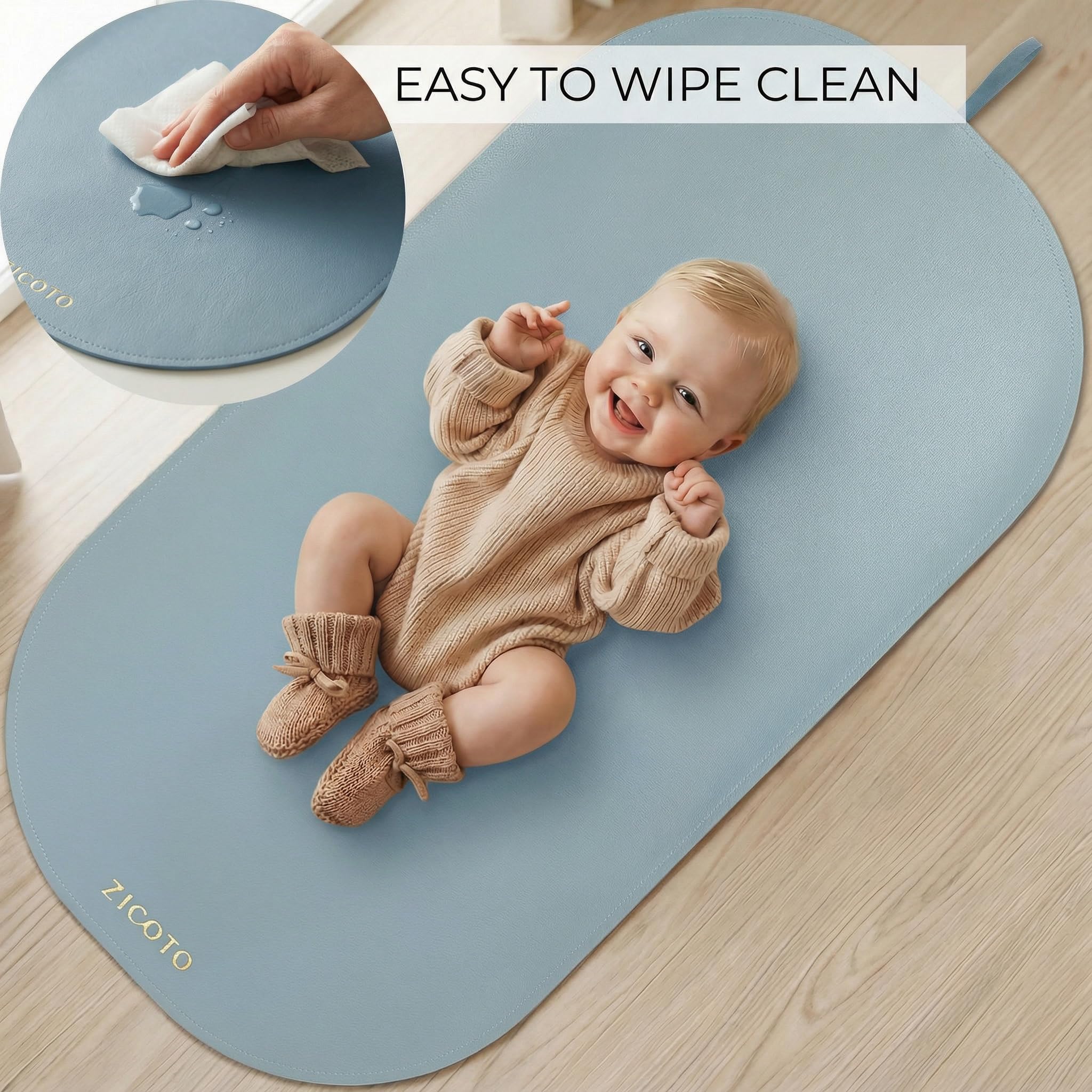 Beautiful Portable Baby Changing Pad - Wipeable and Easy to Clean