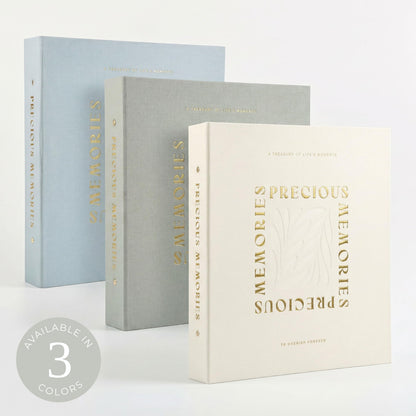 Beautiful Linen Photo Album For 4x6 Photos - Safely Holds Up To 500 Pictures of Unique Memories - The Perfect Big Photo Book To Store All Pictures of Treasured Family, Baby or Wedding Moments