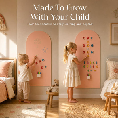 Magnetic Wall Decal Board for Kids - Great Writing Chalk Board Set
