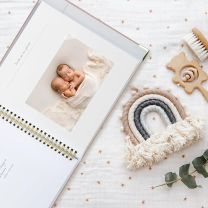 Keepsake Baby Memory Book for Boys and Girls - Timeless First 5 Year Baby Book - Neutral Journal Scrapbook or Photo Album - Record a Milestone for Every Event from Birth to Age 5