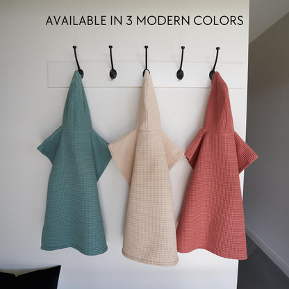 ZICOTO Soft Hooded Beach Towel for Kids - Cute Towel for Babies and Toddler Made of Waffle Cotton - Perfect Lightweight and Absorbent for Bath, Beach, Pool