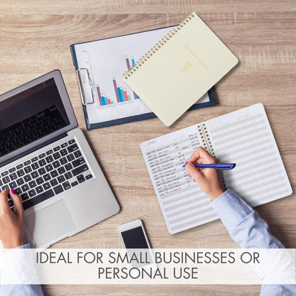 Easy to Use Accounting Ledger Book - The Perfect Expense Tracker Notebook for Your Small Business - Beautiful Personal Finance Checkbook, Income and Expense Log Book