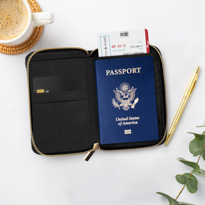 ZICOTO Stylish Passport Holder for Travel with Detachable Wristlet Strap - All-in-One Travel Wallet Organizer for Women, Secure Money Belt Alternative with Card Slots and Tassel Keychain