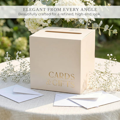 ZICOTO Elegant Wedding Card Box for a Beautiful Reception Gift Table – Lovely Card Box for Wedding, Graduation and Celebration Decor – Charming Envelope Gift Box
