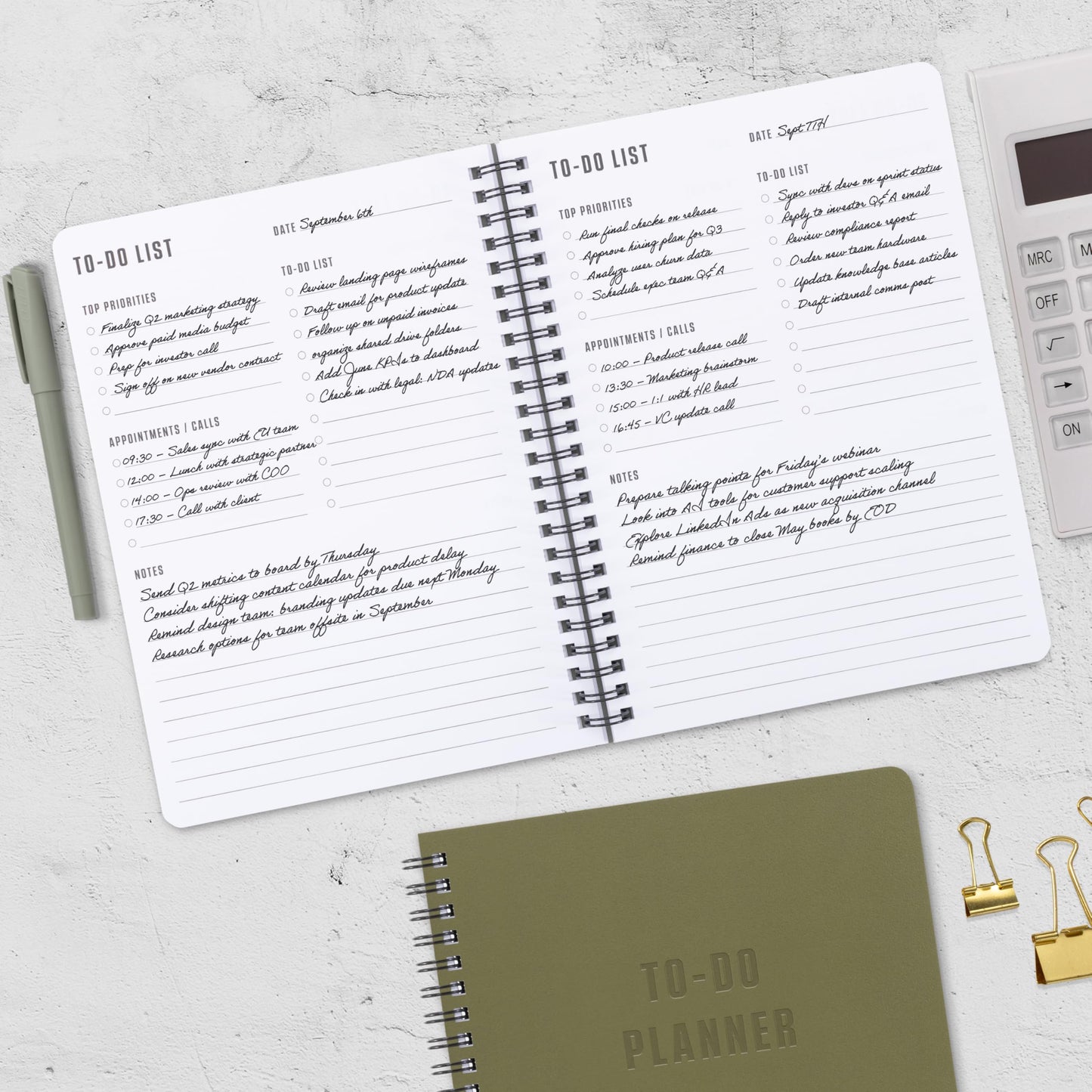 ZICOTO Aesthetic To Do List Notebook For Work or Home - Simple Daily Planner to Easily Organize Your Tasks And Boost Productivity - Stylish Undated Organizer Supplies For Women and Men