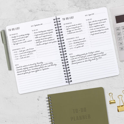 ZICOTO Aesthetic To Do List Notebook For Work or Home - Simple Daily Planner to Easily Organize Your Tasks And Boost Productivity - Stylish Undated Organizer Supplies For Women and Men