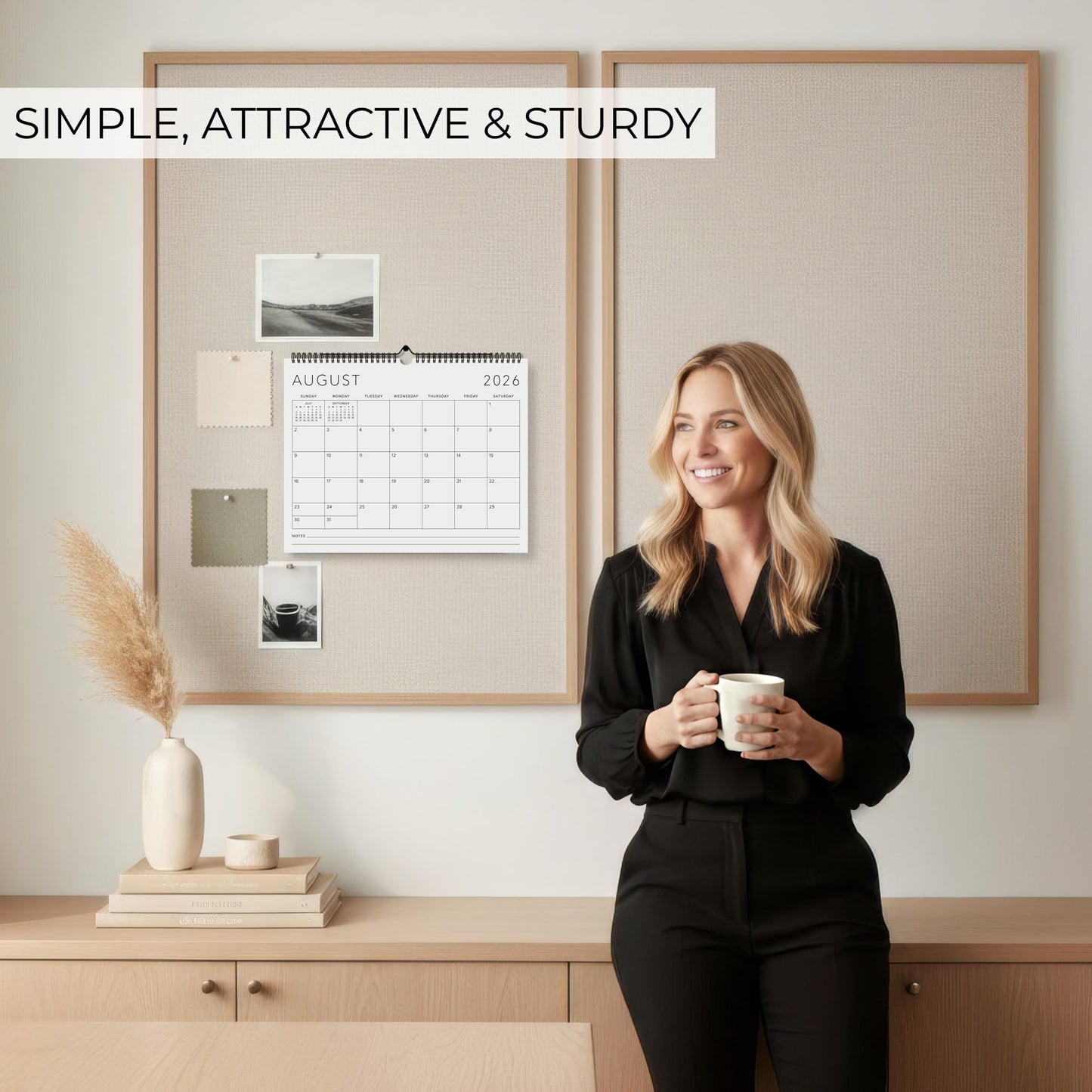 Beautiful 2026 Wall Calendar - Runs from January 2026 until July 2027 - Large 14.5" x 11.5" Office Wall Calendar for Easy Organizing