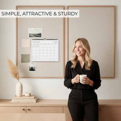 Beautiful 2026 Wall Calendar - Runs from January 2026 until July 2027 - Large 14.5" x 11.5" Office Wall Calendar for Easy Organizing