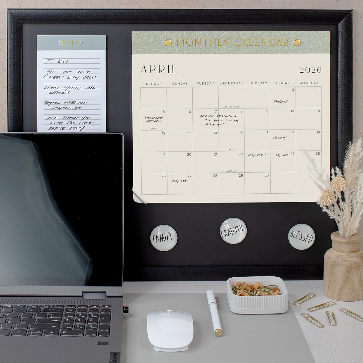 Beautiful 2025-2026 Magnetic Fridge Calendar - Runs From July 2025 Until December 2026 - The Perfect Monthly Refrigerator Calendar for Easy Organizing