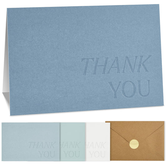 Beautiful Thank You Cards Set of 30 With Envelopes and Stickers - Elegant Blank Cards For Personalized Notes - Perfect Bulk Stationary Set For All Occasions incl. Weddings, Business & Baby Showers