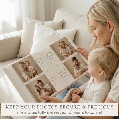 Beautiful Photo Album for 4x6 Pictures - Perfect Picture Book for Wedding, Baby Shower and more - 200 Photo Slots Albums to Collect Your Memories