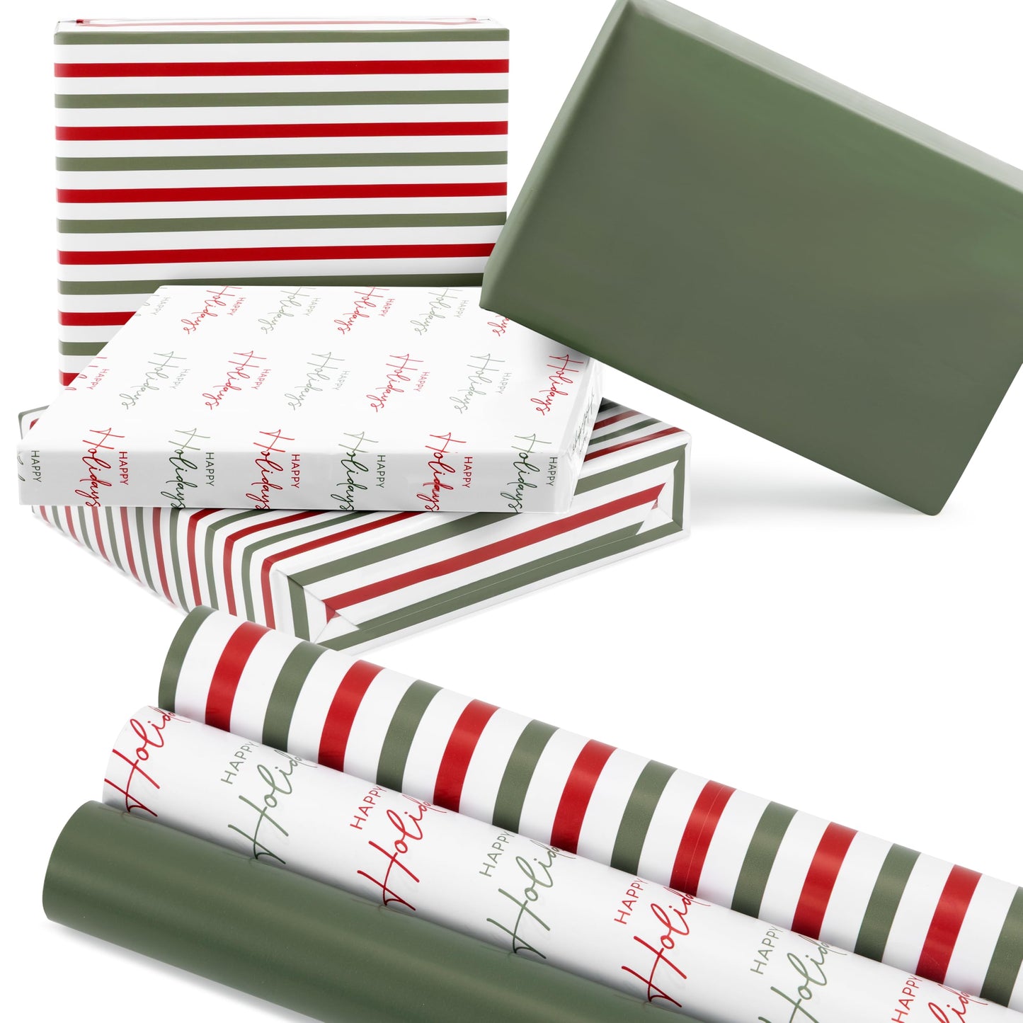 Beautiful Christmas Gift Wrapping Paper Rolls For Small & Medium Size Gifts - Set of 3 Quality Paper Rolls With Vintage Designs - Add a Touch of Magic to Every Gift You Wrap - 17 in x 120 in/Roll