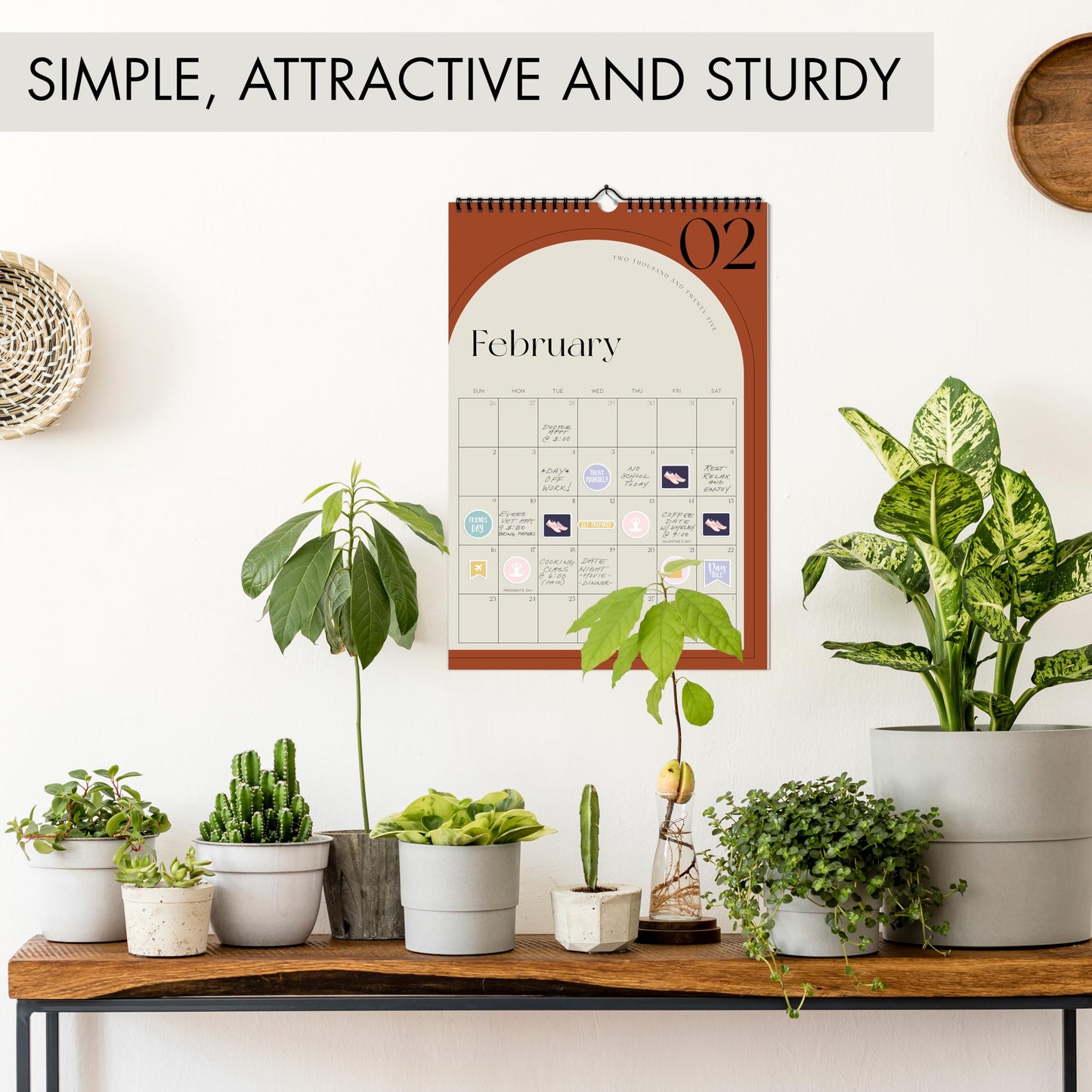 Aesthetic 2025 Wall Calendar - Runs from June 2024 Until December 2025 - The Perfect 2024-2025 Wall Hanging Calendar Planner for Easy Organizing