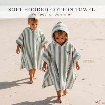ZICOTO Stylish Hooded Beach Towel for Kids - Extra Soft and Fast Drying Poncho for Toddlers 0-3 Years is Made of Premium Cotton - Perfect Baby Cover Up for Beach Days or Pool and Bath Time Adventures
