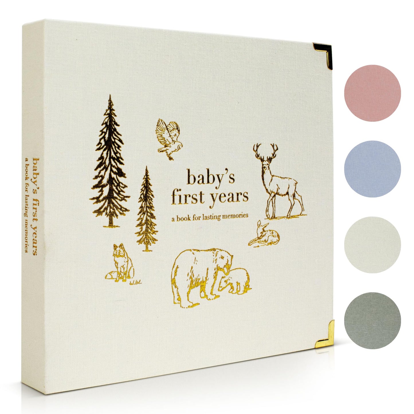 Keepsake Baby Memory Book for Boys and Girls - Timeless First 5 Year Baby Book - Neutral Journal Scrapbook or Photo Album - Record a Milestone for Every Event from Birth to Age 5