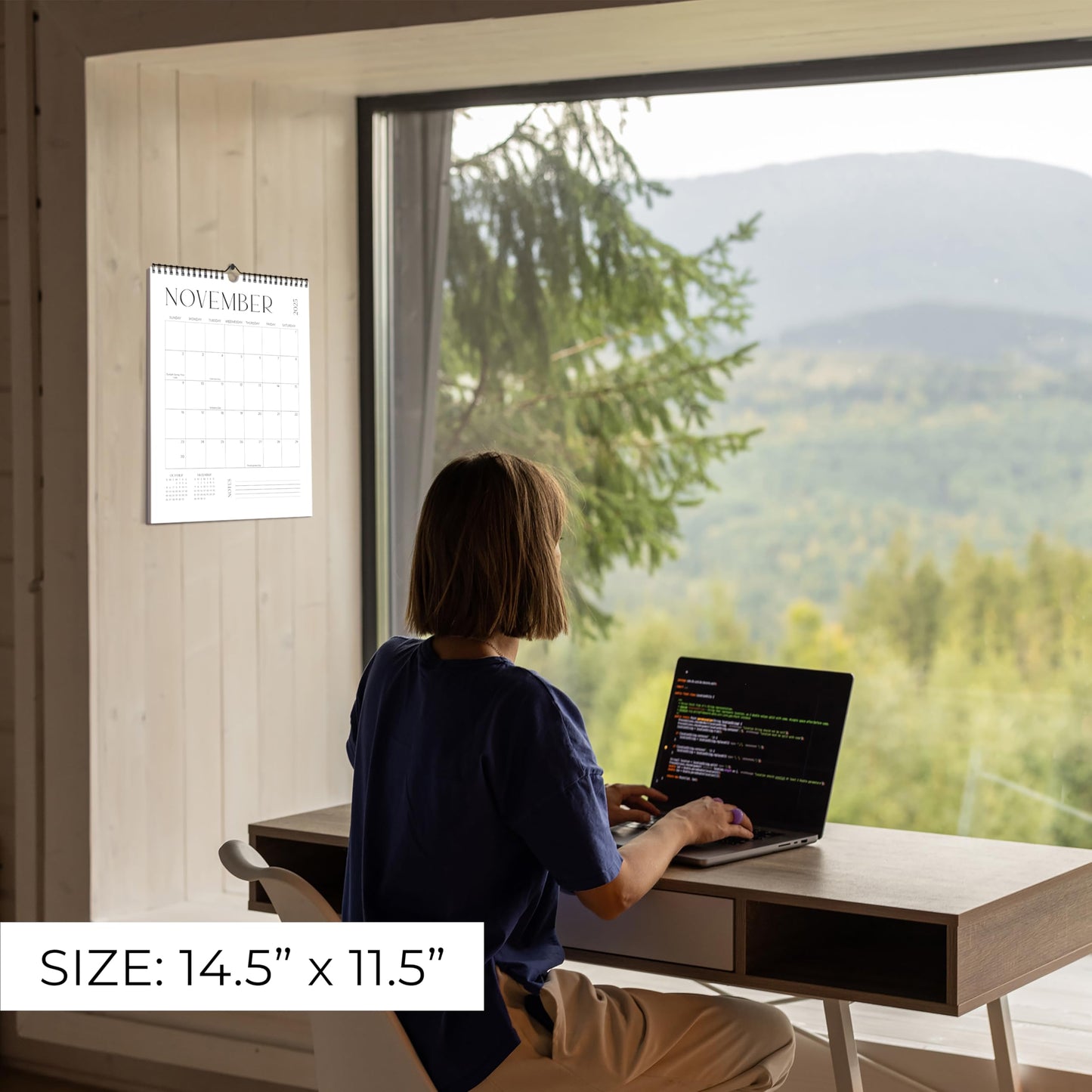 Beautiful 2025-2026 Wall Calendar - Runs from June 2025 until December 2026 - Large 14.5"x11.5" Office Wall Calendar for Easy Organizing