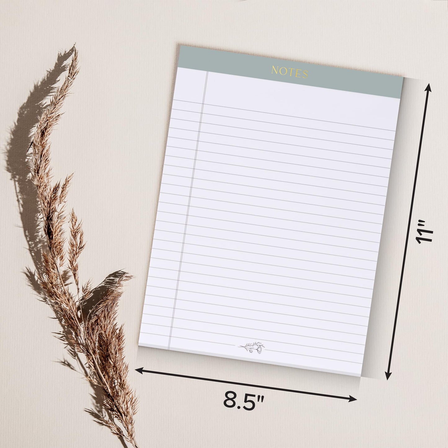 ZICOTO Aesthetic Note Pads Set Of 5 - Quality 8.5 x 11 inch Lined Legal Pads For Women Or Men - The Perfect Writing Notepads and Office Desk Supplies to Easily Organize Your To-Do Lists