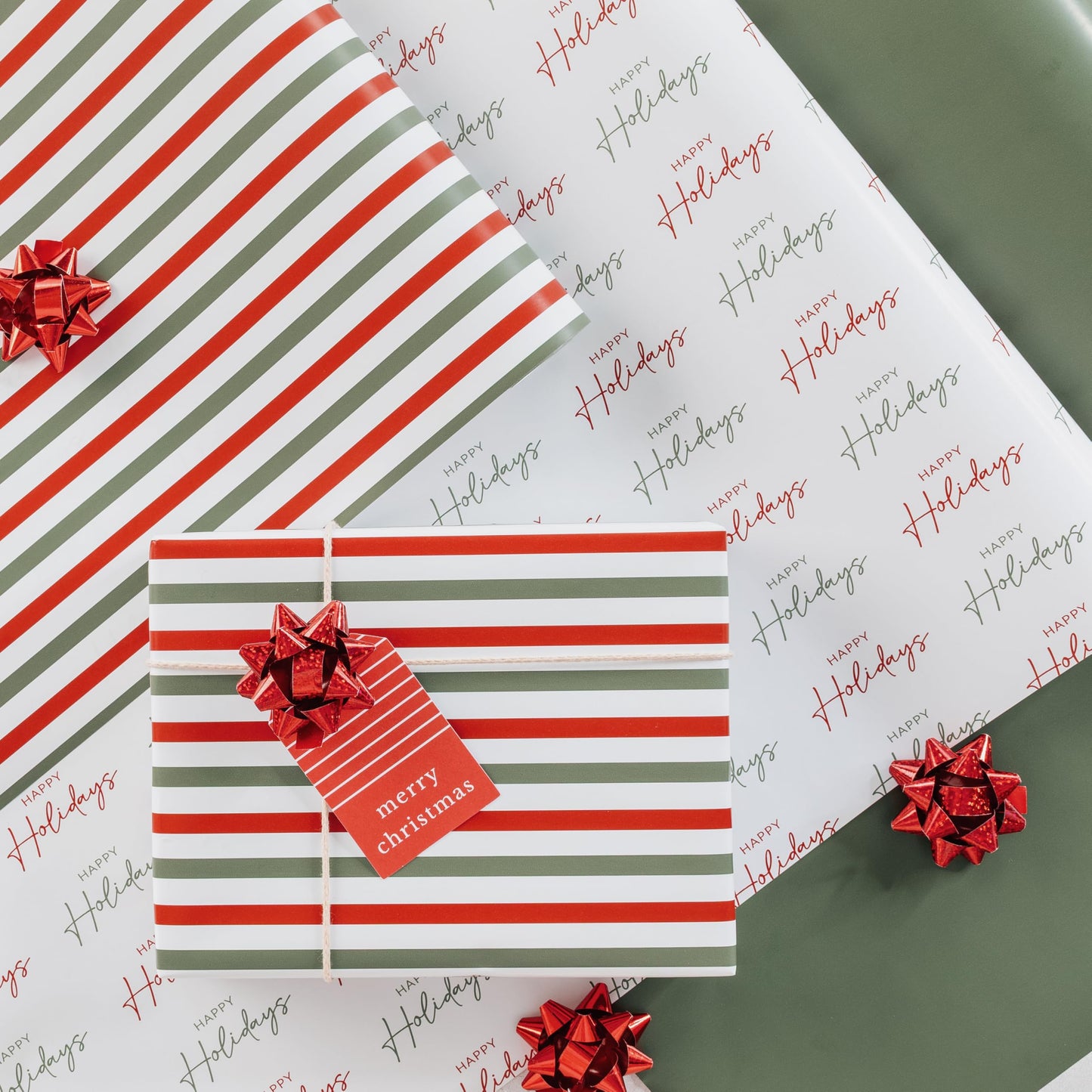 Beautiful Christmas Gift Wrapping Paper Rolls For Small & Medium Size Gifts - Set of 3 Quality Paper Rolls With Vintage Designs - Add a Touch of Magic to Every Gift You Wrap - 17 in x 120 in/Roll