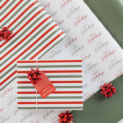 Beautiful Christmas Gift Wrapping Paper Rolls For Small & Medium Size Gifts - Set of 3 Quality Paper Rolls With Vintage Designs - Add a Touch of Magic to Every Gift You Wrap - 17 in x 120 in/Roll