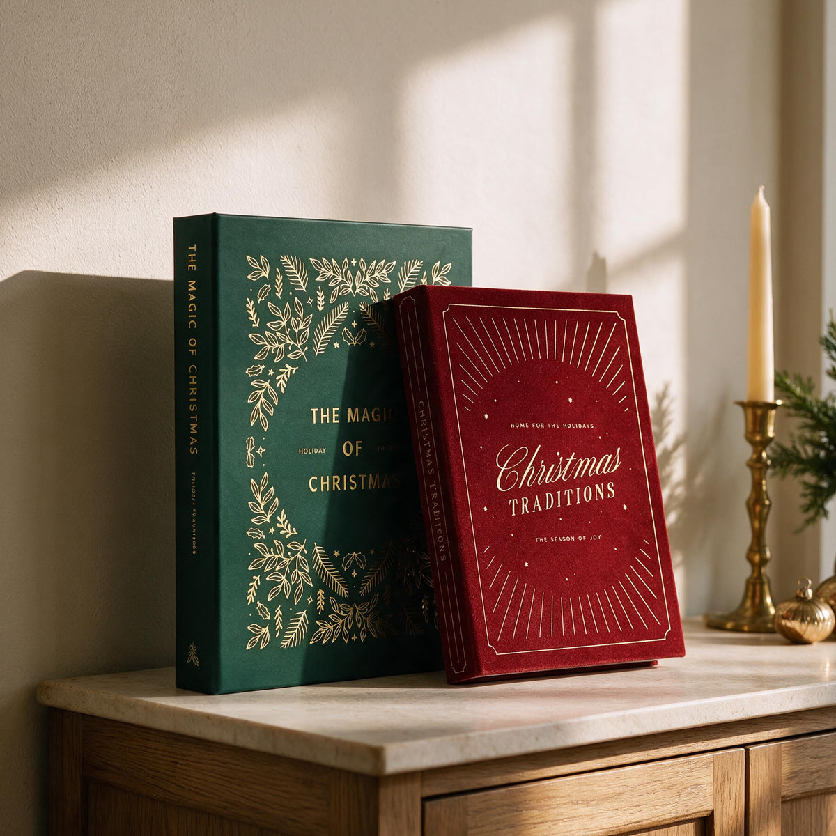 ZICOTO Beautiful Christmas Decorative Books for Your Coffee Table or Shelf
