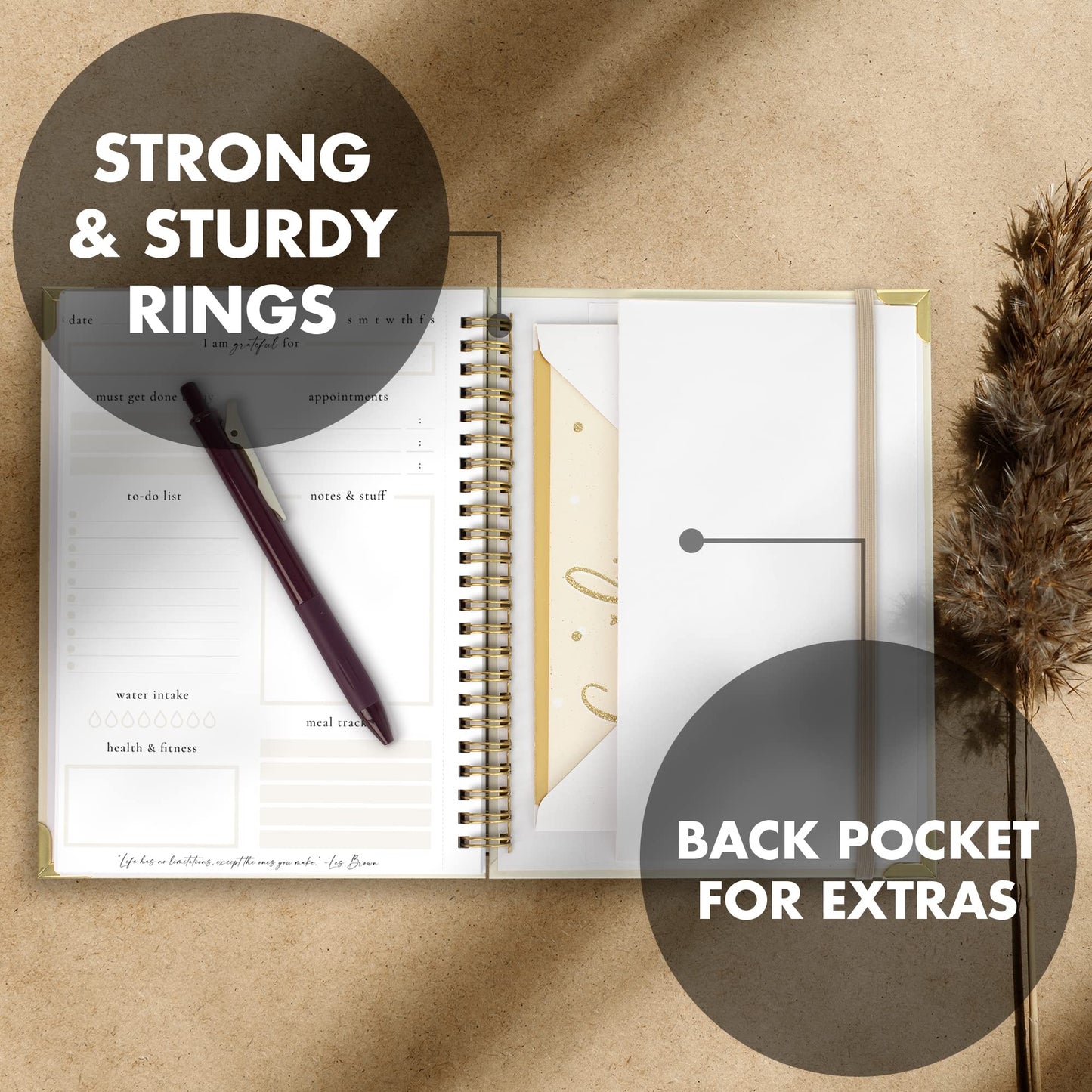 Beautiful To Do List Notebook - Aesthetic Daily Planner to Easily Organize Your Tasks And Boost Productivity - Stylish Undated Planner And School or Office Supplies For Women