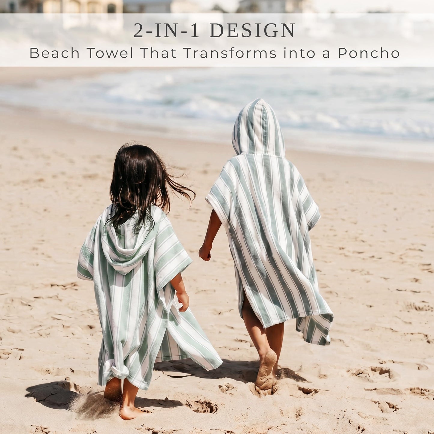 ZICOTO Stylish Hooded Beach Towel for Kids - Extra Soft and Fast Drying Poncho for Toddlers 0-3 Years is Made of Premium Cotton - Perfect Baby Cover Up for Beach Days or Pool and Bath Time Adventures