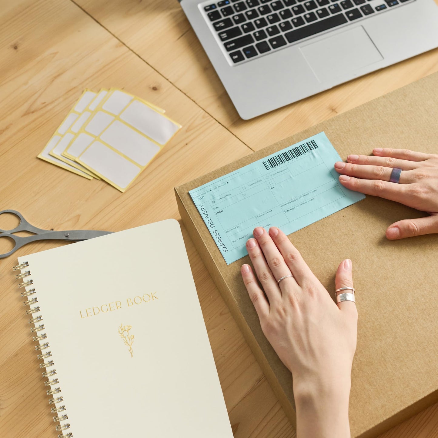 Easy to Use Accounting Ledger Book - The Perfect Expense Tracker Notebook for Your Small Business - Beautiful Personal Finance Checkbook, Income and Expense Log Book