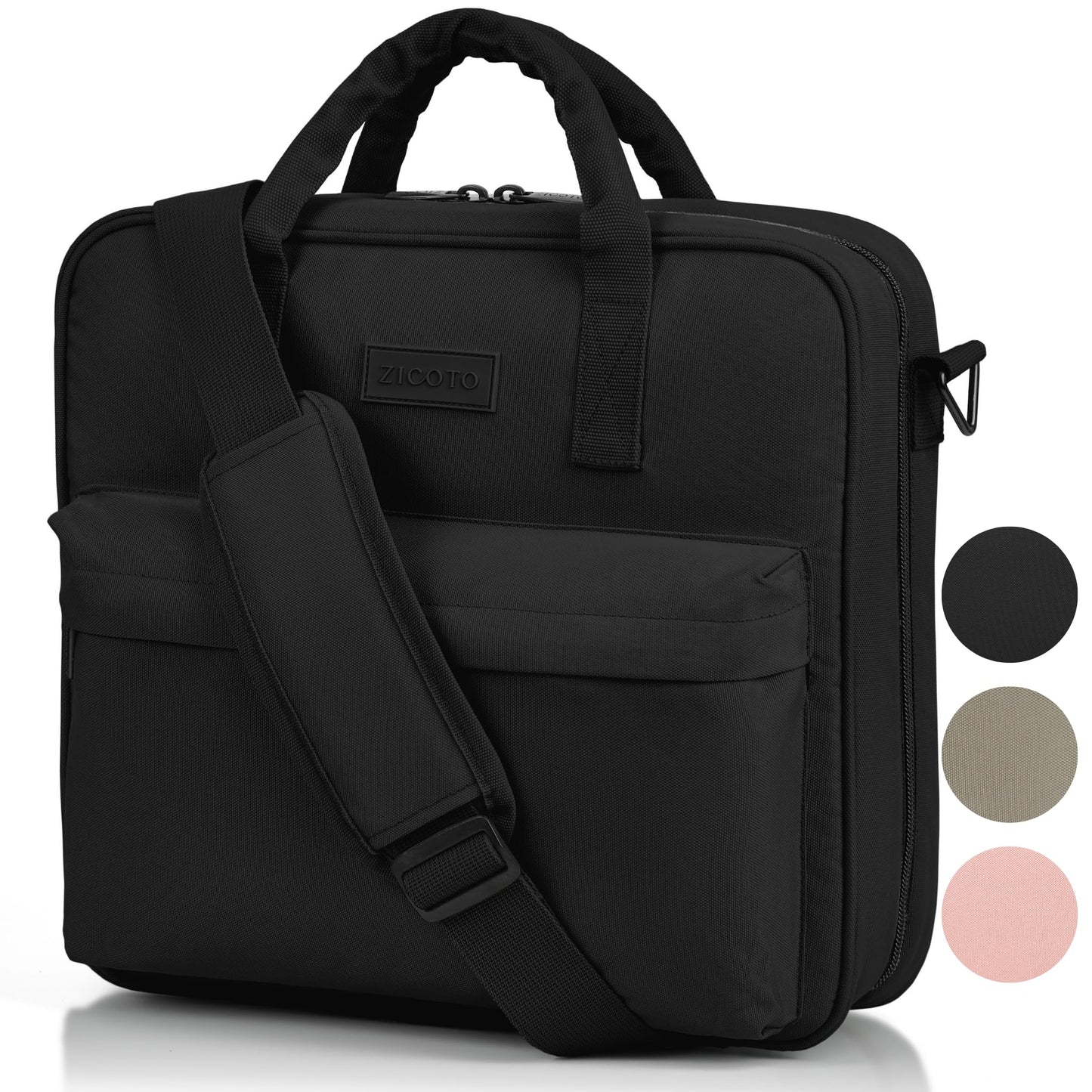 Sturdy 3 Ring Zipper Binder With Shoulder Strap For School - Beautiful 2 Inch Zip Up Binder with Extra Pockets Holds 500 Sheets, Books & Laptop - Easy to Carry Trapper Keeper Made Of Premium Fabrics