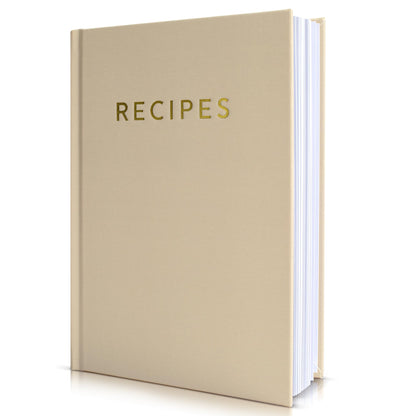 ZICOTO Aesthetic Blank Recipe Book with Waterproof Cover - The Perfect Recipe Notebook To Write In Your Own Recipes - Beautiful Blank Cookbook to Organize Your Recipes
