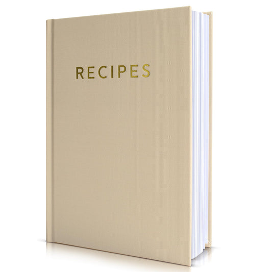 ZICOTO Aesthetic Blank Recipe Book with Waterproof Cover - The Perfect Recipe Notebook To Write In Your Own Recipes - Beautiful Blank Cookbook to Organize Your Recipes