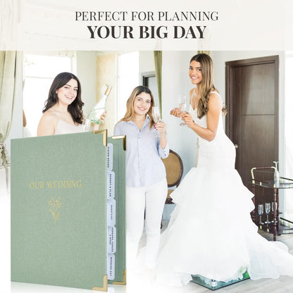 Beautiful Wedding Planner Book And Organizer - A Unique Linen Binder For the Bride Perfect To Plan Your Big Day - An Exceptional Engagement Gift For Newly Engaged Couples, Future Brides, And Grooms