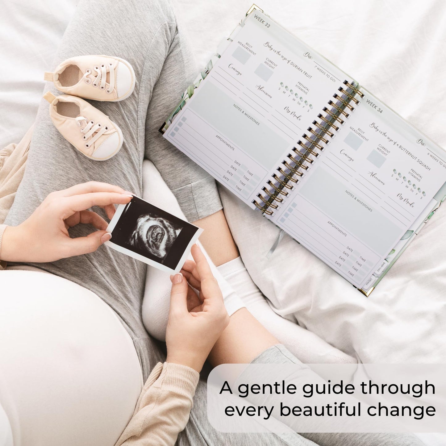 Pregnancy Journal and Memory Book with Stickers and Keepsake Pocket - Lovely Must Have Gift for First Time Moms to Be - The Perfect Planner to Track Your Little Ones Life-Changing Journey