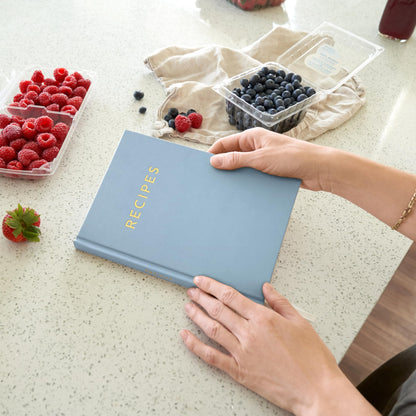 ZICOTO Aesthetic Blank Recipe Book with Waterproof Cover - The Perfect Recipe Notebook To Write In Your Own Recipes - Beautiful Blank Cookbook to Organize Your Recipes