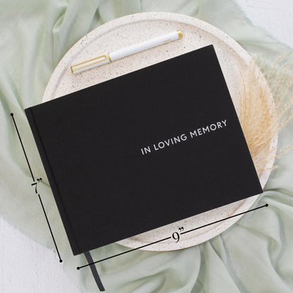 ZICOTO Beautiful Linen Funeral Guest Book for The Celebration of Life - The Perfect in Loving Memory Book with Ample Space to Sign in for Guests - Premium Craftsmanship for Honoring Loved Ones