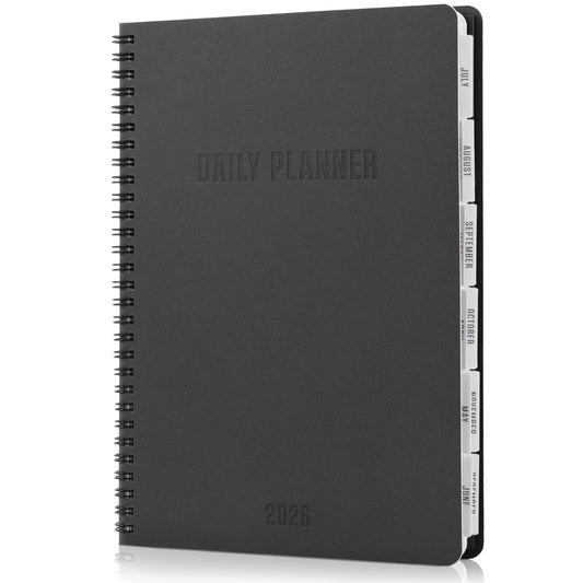 Durable 2026 Daily Planner - 7" x 10" Daily Planner with Weekly & Monthly Spreads for Easy Planning - Perfect Calendar Book for Women or Men To Organize All Appointments, Tasks and Boost Productivity