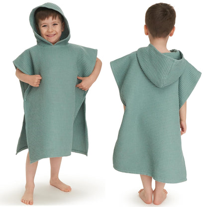 ZICOTO Soft Hooded Beach Towel for Kids - Cute Towel for Babies and Toddler Made of Waffle Cotton - Perfect Lightweight and Absorbent for Bath, Beach, Pool