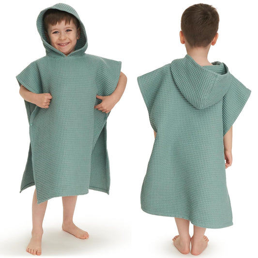ZICOTO Soft Hooded Beach Towel for Kids - Cute Towel for Babies and Toddler Made of Waffle Cotton - Perfect Lightweight and Absorbent for Bath, Beach, Pool