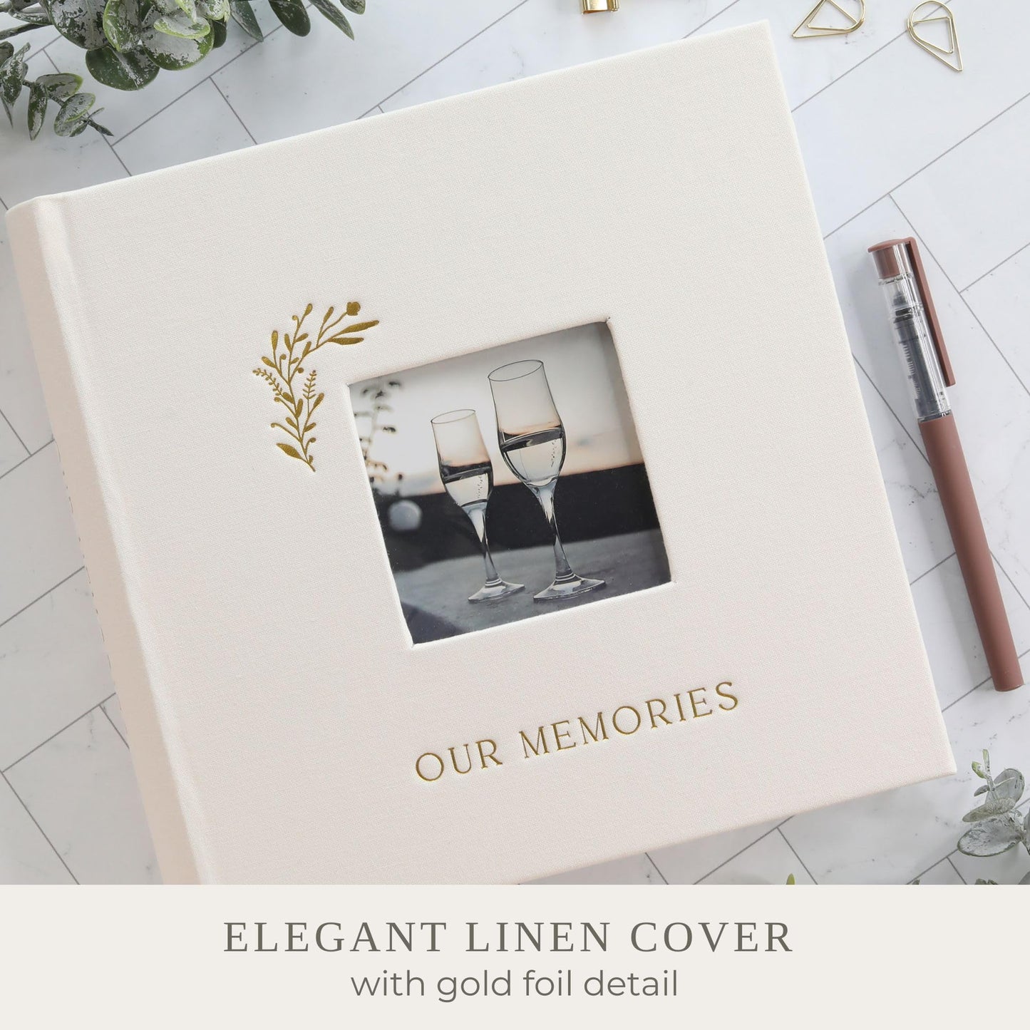 Beautiful Photo Album for 4x6 Pictures - Perfect Picture Book for Wedding, Baby Shower and more - 200 Photo Slots Albums to Collect Your Memories