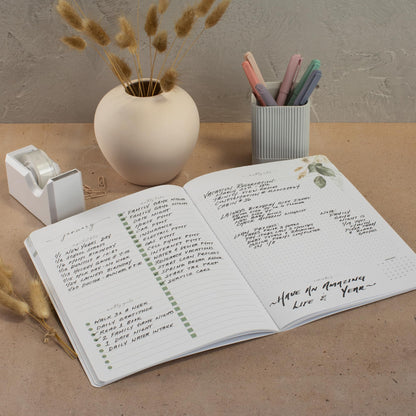 Beautiful 2024 Monthly Planner and Calendar Book - Modern Dried Floral To Do List Notebook For Women or Men - Easily Organizes Your Tasks to Boost Productivity - Runs Until December 2024