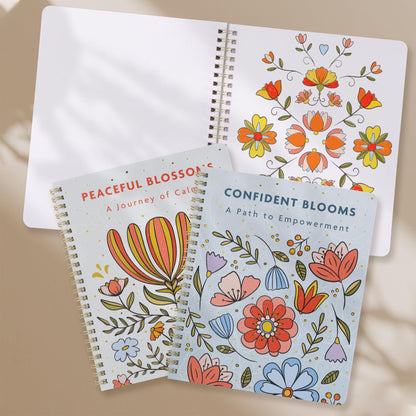 Beautiful Adult Coloring Book Set of 2 for Relaxation - Affirmation and Inspirational Books Making it a Great Gift - Perfect Stress-Relieving Books Fun to Color for Women