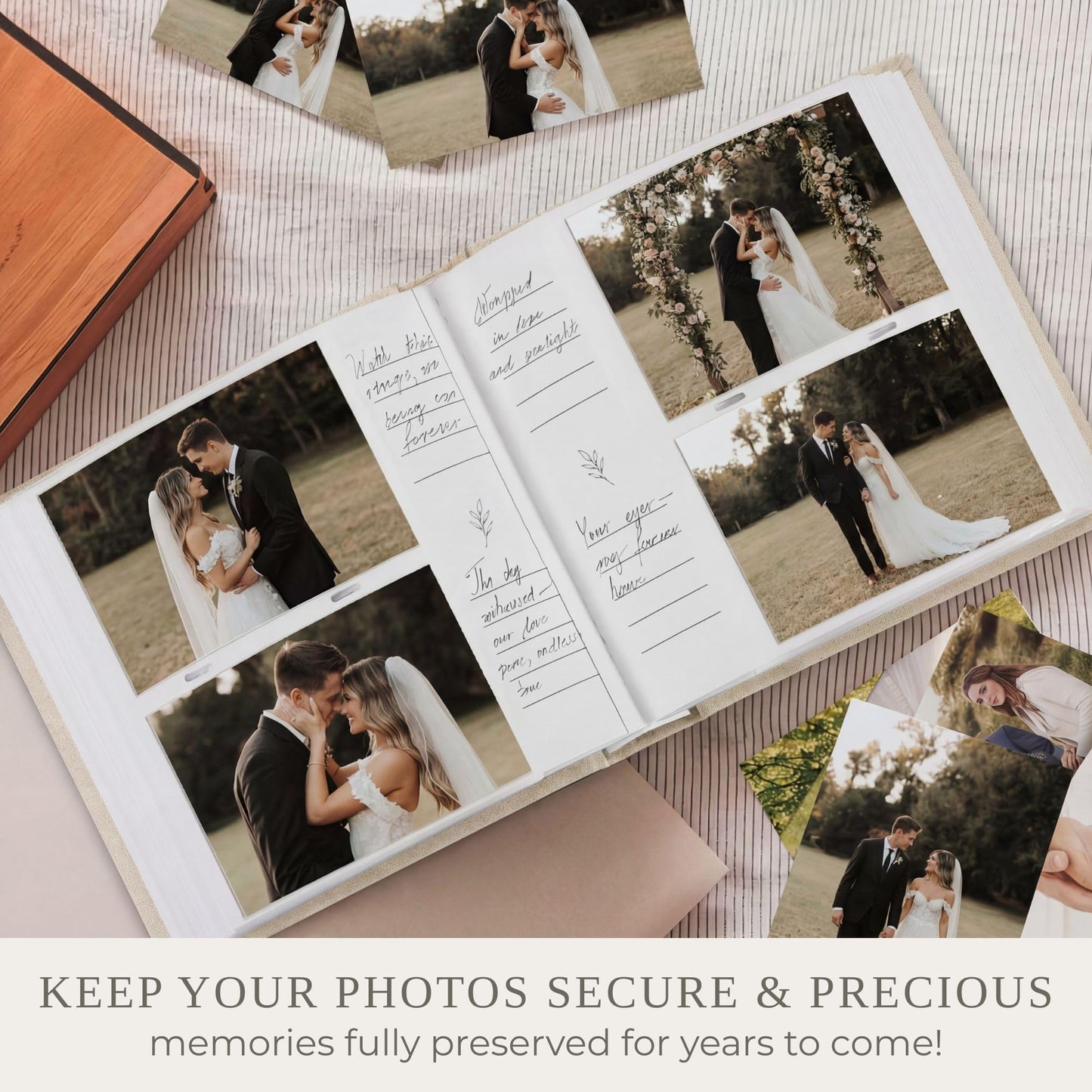 Beautiful Photo Album for 4x6 Pictures - Perfect Picture Book for Wedding, Baby Shower and more - 200 Photo Slots Albums to Collect Your Memories