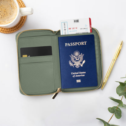 ZICOTO Stylish Passport Holder for Travel with Detachable Wristlet Strap - All-in-One Travel Wallet Organizer for Women, Secure Money Belt Alternative with Card Slots and Tassel Keychain