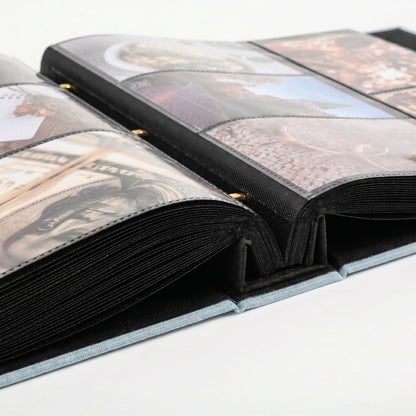Beautiful Linen Photo Album For 4x6 Photos - Safely Holds Up To 500 Pictures of Unique Memories - The Perfect Big Photo Book To Store All Pictures of Treasured Family, Baby or Wedding Moments