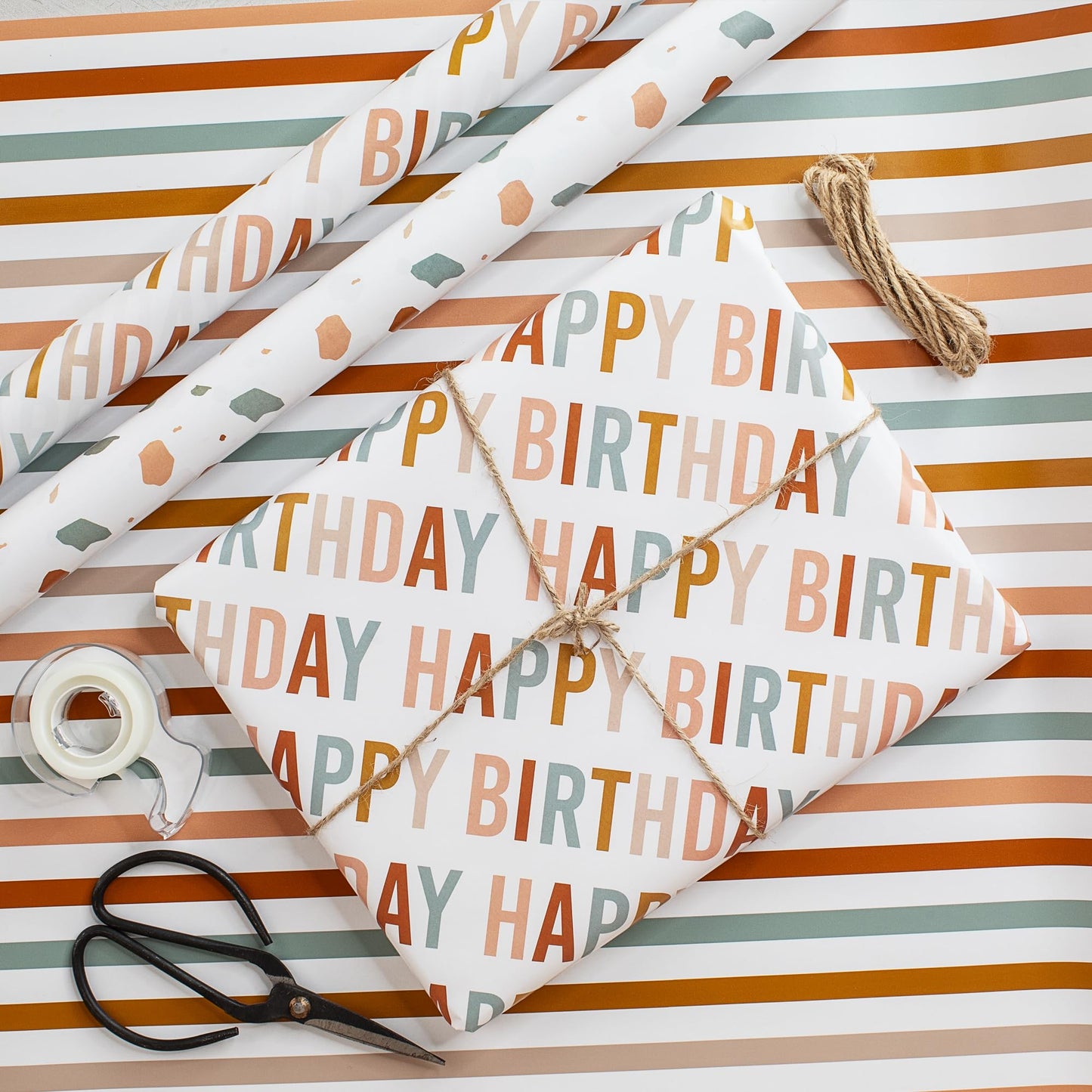 Beautiful Birthday Wrapping Paper - Set of 3 Quality Happy Birthday Paper Rolls For Medium Sized Gifts - Add a Touch of Magic to Every Gift You Wrap - 17 in x 120 in Per Roll For Boys and Girls