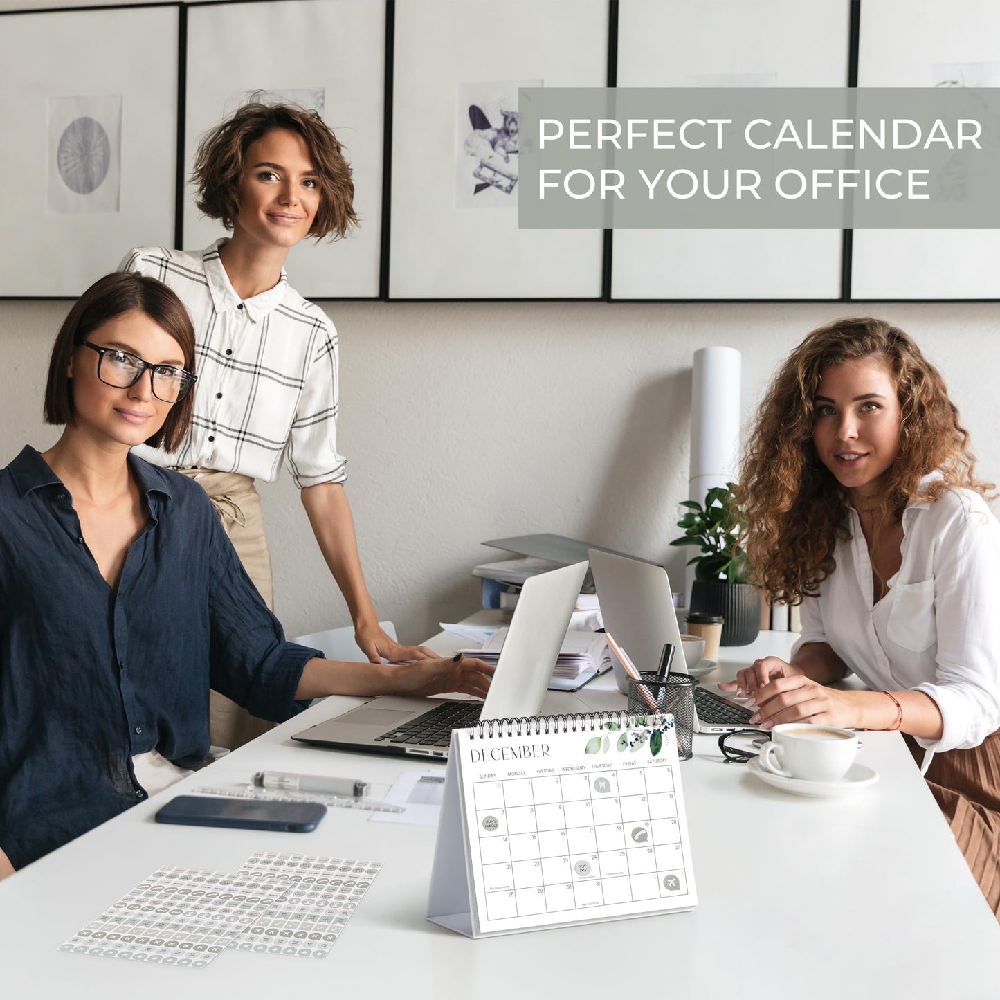 Aesthetic Desk Calendar 2026 - Runs until December 2026 - Beautiful Small Flip Desktop Calendar for Easy Organizing