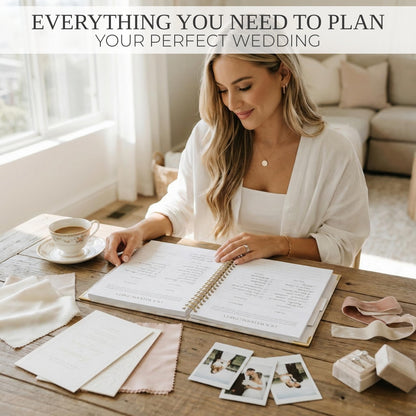 Beautiful Wedding Planner Book and Organizer - Perfect for Detailed Planning Of Your Big Day - Unique Engagement Gift for Newly Engaged Couples, Future Brides and Grooms